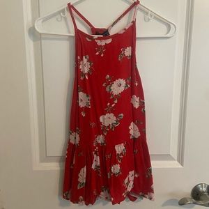 Red floral top